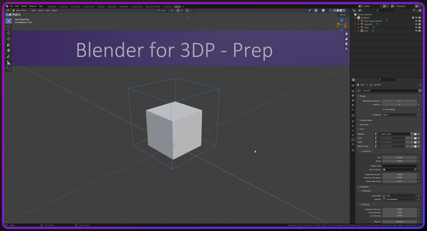 Blender for 3DP - Prep